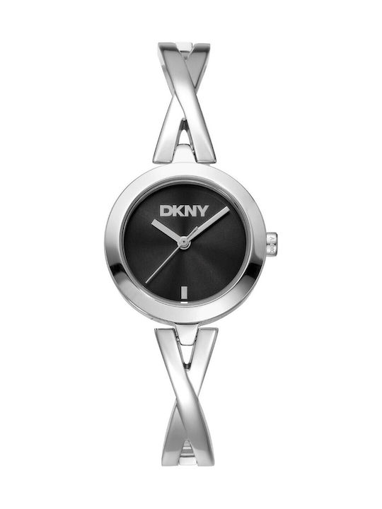 DKNY Ρολόι Μπαταρίας με Μεταλλικό Μπρασελέ