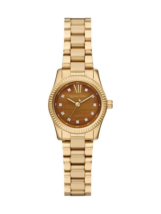 Michael Kors Lexington Γυναικείο Ρολόι 26mm Μπαταρίας με Χρυσό Μεταλλικό Μπρασελέ