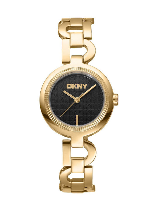 DKNY Womens Watch Battery with Gold Metal Bracelet