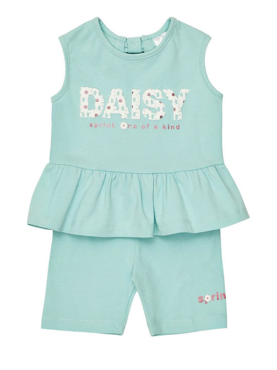 Sprint Kids Set with Leggings Summer 2pcs Mint Sleeveless