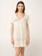 Vamp Vamp Damenbademode Kurzes Beiges Strandkleid