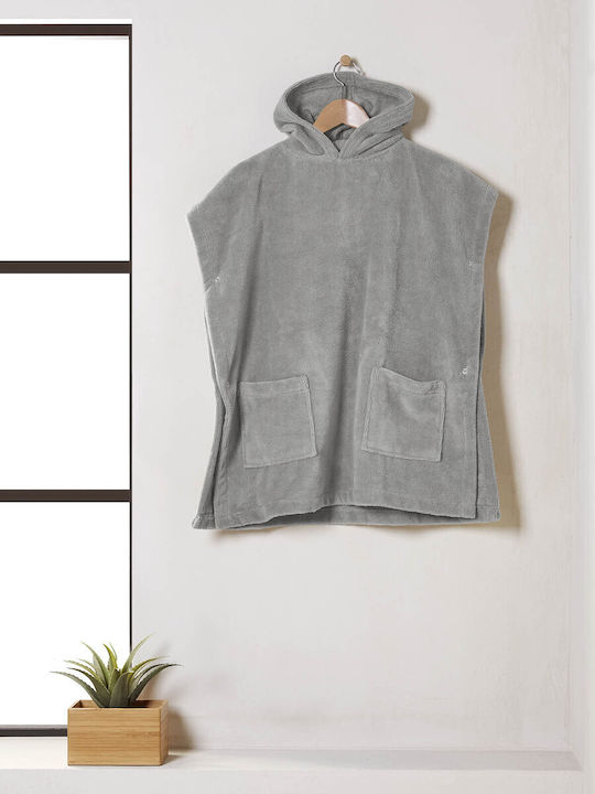 Cannon Poncho De Plajă Pentru Copii 5-10 Ani Gri