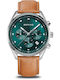 Bering Time Men's Watch 40mm Battery Chronograph With Brown Metal Bracelet