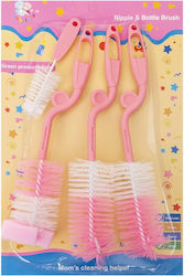 Set 4 Reinigungsbürsten Für Babyflaschen Schnuller Rosa Z-tools Zts 9099