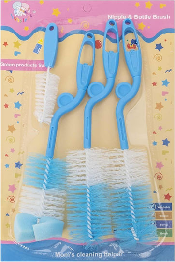 Set 4 Perii Curățare Biberoane Tetine Albastre Z-tools Zts 9100