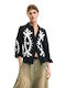 Long Sleeve Women's Denim Shirt Black