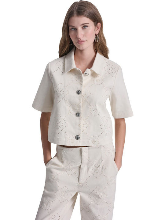 Long Sleeve Women's Shirt Ecru