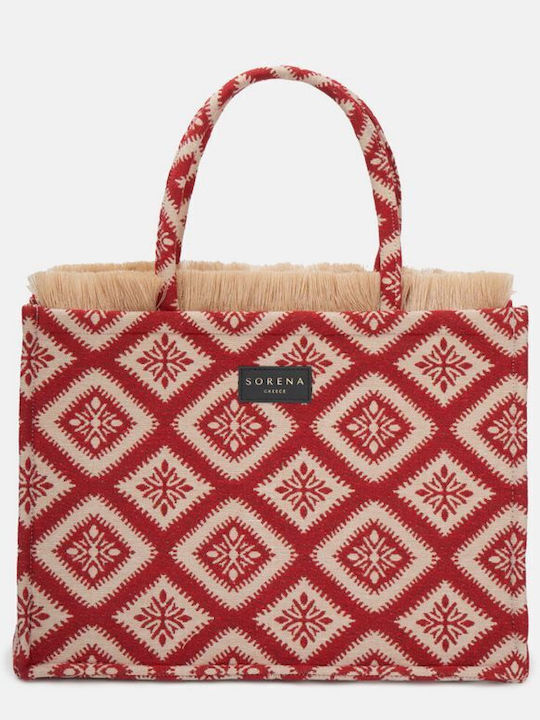 Kalokairaki Fabric Women's Tote Handbag Red