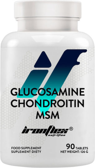 Ironflex Nutrition Glucosamine Chondroitin MSM Supplement for Joint and Bone Health 90 Tablets