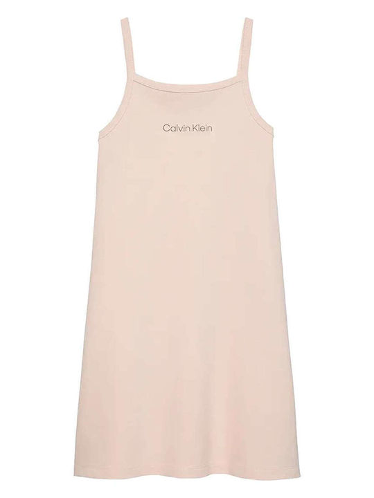 Calvin Klein Punto Παιδικό Φόρεμα Αμάνικο Ροζ