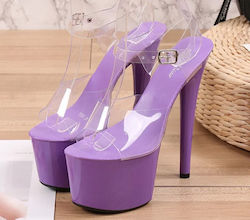 Dansing Heels Platforms Purple 14.5cm