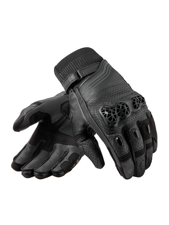 Rev'IT Positron Summer Men's Leather Motorcycle Gloves Black