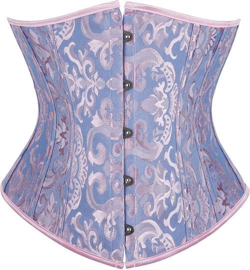 Corset Renascentist Satin Decorativ Cu Dantelă Gothic Pentru Femei Violet S