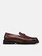 Meshen Δερμάτινα Ανδρικά Loafers σε Καφέ Χρώμα