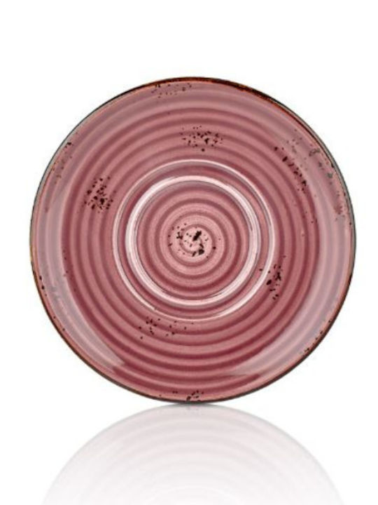 By Bone Shallow Porcelain Pink Plate 19cm 6 Pieces
