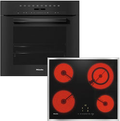 Miele Άνω Πάγκου με Κεραμικές Εστίες Black Obsidian H 7264 B +KM 6520 FR