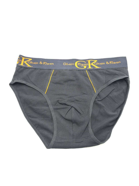 Topaki Herren Slip Grau Anthrazit