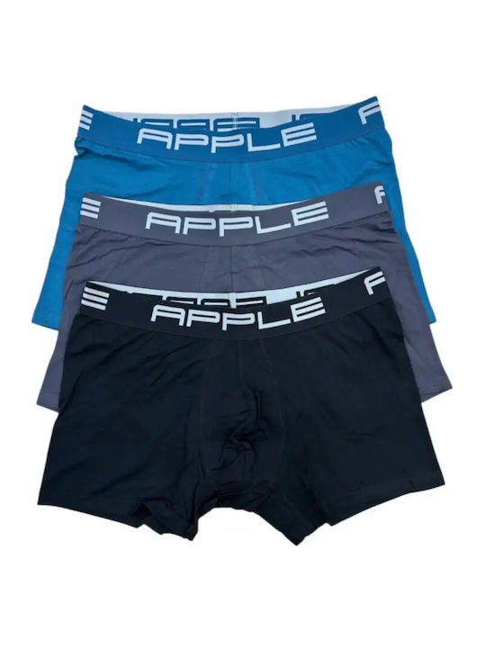 Apple Boxer Herren Boxershorts Grau 3er Pack