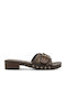 Flat Mules In Brown Colour