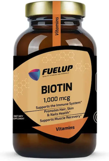 Fuel Up Biotin 1000mcg Βιταμίνη για τα Μαλλιά, τo Δέρμα & τα Νύχια 120 φυτικές κάψουλες 1τμχ 1τμχ