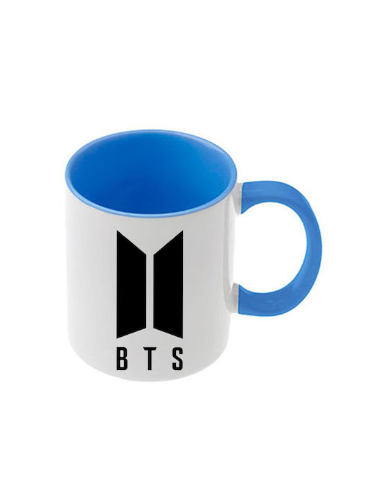 Κούπα Kpop Bts Γαλάζια Λαβή Εσωτερικό