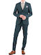 Summer Men's Suit with Vest Slim Fit Green