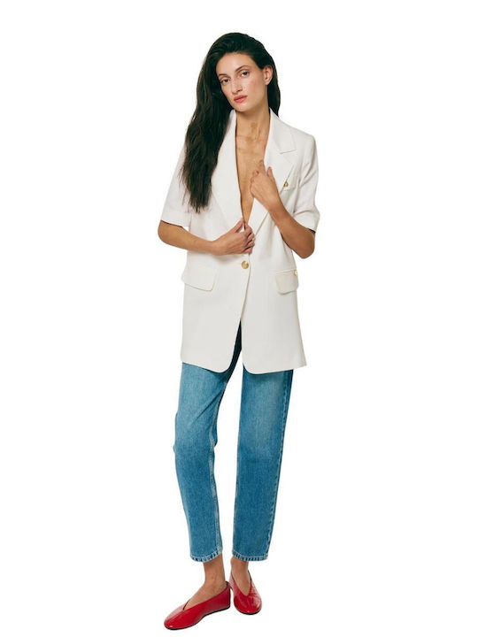 Forel Short Women's Blazer Ecru