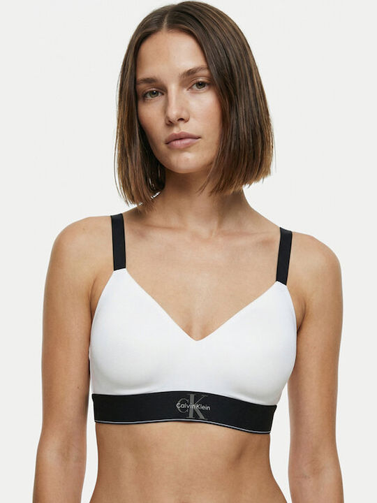 Calvin Klein Дамско Бюстие Бяло с Подплата