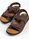 Leder Herrensandalen in Braun Farbe