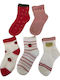 Queen Mother Kids' Socks Strawberry White-Red Strawberry 5 Pairs