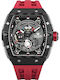 Tsar Bomba Men's Watch 45mm Automatic with Red Rubber Strap