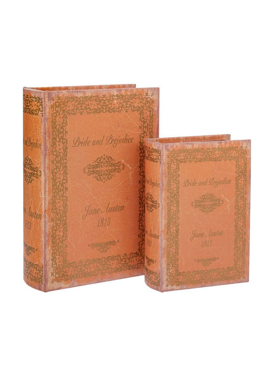 Iliadis Set Decorative Boxes Wooden in Book Sha...