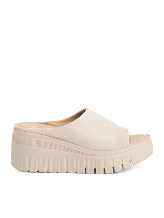 Summer Women's Platform Slippers Style Beige