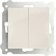 Recessed Wall Switch Double White