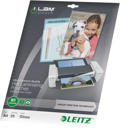 Leitz Ζελατίνες Πλαστικοποίησης A4 80 microns 25τμχ
