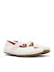 Kids Ballerinas with Hoop & Loop Closure Leather White Nina Nina