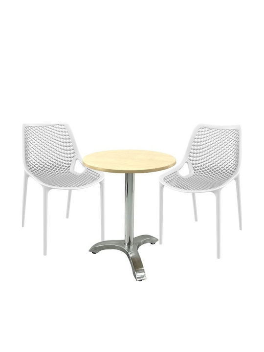 Set Sala De Mese Pentru Spații Exterioare Mici Maple 3 Piese MAPLE