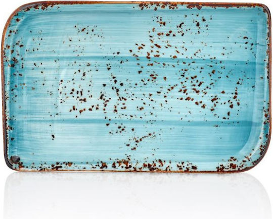 By Bone By Bone Servierplatten Rechtecke aus Porzellan Blau
