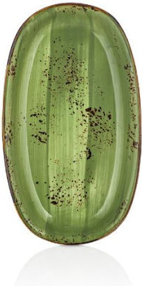 By Bone By Bone Servierplatte Oval Aus Porzellan Grüne