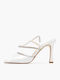 Damen Sandalen Aus Leder Weiß