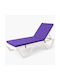 Sofa Del Atelier Waterproof Sunbed Cushion with Backrest Sunny Purple 60x180cm