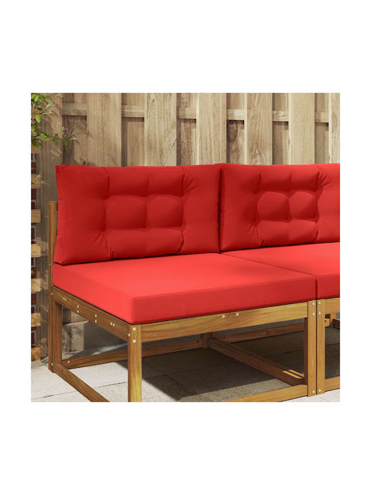 vidaXL Garden Chair Cushion with Backrest Red 2...