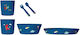 Citron Feeding Set Plastic Blue 3pcs