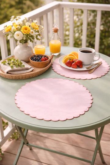 Kaemingk Set De Masă Rotundă Roz 38cm