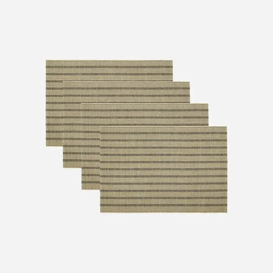 House Doctor Fica Bamboo Placemats Black 46x35cm 4 Pieces