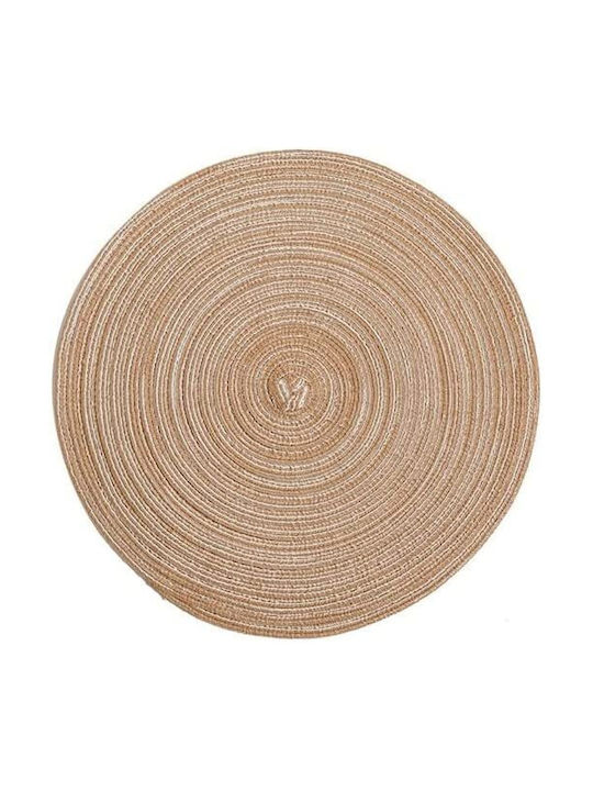 Lalos Boho Round Wicker Beige Placemats 36cm