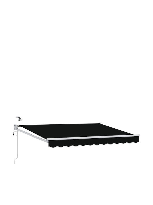 vidaXL Pavillons Terrasse mit LEDs Schwarzes 3....