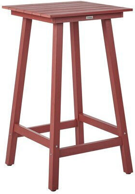 Plastic Bar Table for Small Outdoor Spaces Berwyn Red 59x103cm