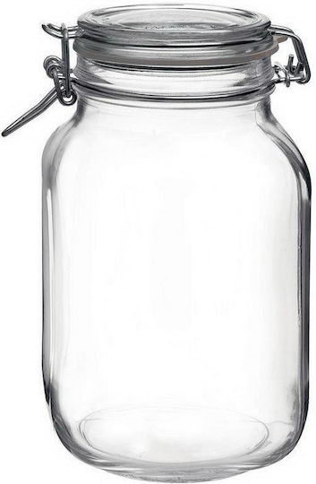 Bormioli Rocco Fido Set 2 Bucăți Vaze Utilizare Generală Cu Capac Ermetic Sticlă Transparent 2000ml 2 Bucăți