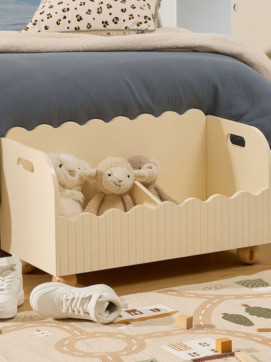 Children's Storage Box Made of Wood A-s Bouli Beige 60x36x30cm